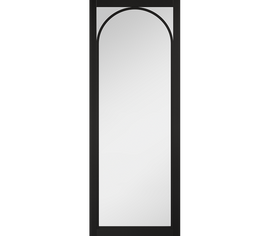 Internal Black Clear Glazed Melrose Pre-Finished Door Industrial Style