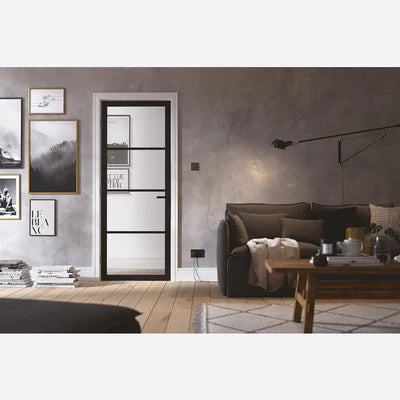 Internal Black Pre-Finished Soho Glazed Door