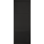 Internal Black Sutton Pre-Finished Door 3 Panel Industrial Style