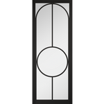 Internal Black Clear Glazed Bowery Pre-Finished Door Industrial Style
