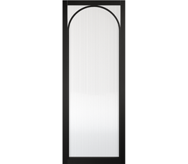 Internal Black Reeded Glazed Melrose Pre-Finished Door Industrial Style