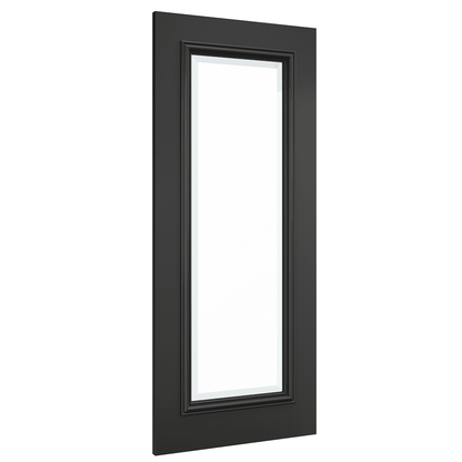 Deanta Blenheim Prefinished Black Internal Door with Glass