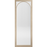 Internal Urban Blonde Oak Melrose Pre-Finished Door Glazed Reeded Glass