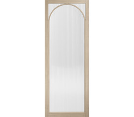 Internal Urban Blonde Oak Melrose Pre-Finished Door Glazed Reeded Glass