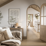 Internal Blonde Oak Mexicano Arched Clear Glazed Pre-Finished Door