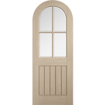 Internal Blonde Oak Mexicano Arched Clear Glazed Pre-Finished Door