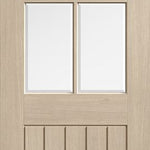 Internal Blonde Oak Mexicano Arched Square Top Clear Glazed Pre-Finished Door