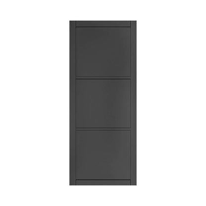 Deanta Camden Internal Black Door 3 Panel Prefinished