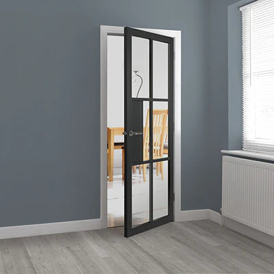 Liberty Internal Civic Black Glazed Door