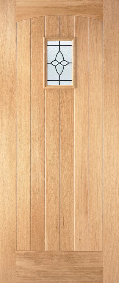 External Oak Cottage 1 Light Door Double Glazed