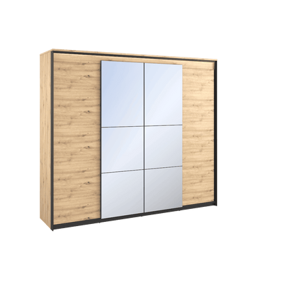 Liberty Quant QS-05 Hinged Mirrored Wardrobe 250cm