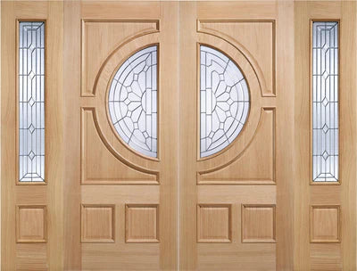 External Oak Empress Double Glazed Door