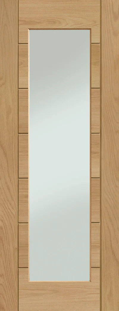 XL Joinery Internal Oak Door Essential Palermo 1 Light with Clear Glass