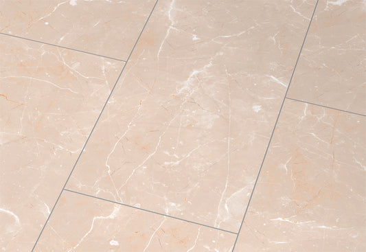 Liberty Falquon Stone Botticino Light Tile High Gloss 8mm Laminate Flooring