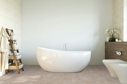 Liberty Falquon Stone Botticino Light Tile High Gloss 8mm Laminate Flooring