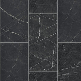 FAUS  Industry Tile Black Marble Tile 8mm Laminate Floor