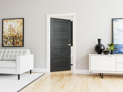Deanta Seville Brushed Black Oak Internal Door