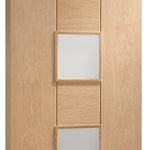 Internal Oak Messina Door Glazed With Obscure Glass