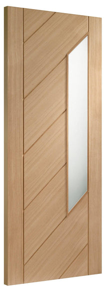Internal Oak Monza Door Glazed With Obscure Glass