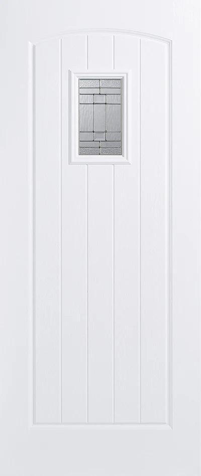 External Cottage White Glazed Door