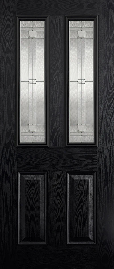 External Malton Black Glazed Door