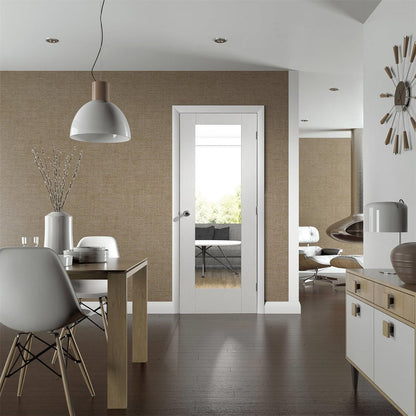 XL Joinery Internal White Primed Pattern 10 Clear Glazed Door