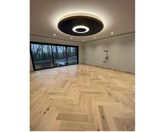 Brooks Floor Herringbone 15/4 x 120mm Smooth Matt Lacquered MultiPly 15mm Engineered Wood Flooring.