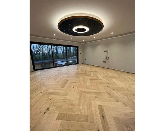 Brooks Floor Herringbone 15/4 x 120mm Smooth Matt Lacquered MultiPly 15mm Engineered Wood Flooring.