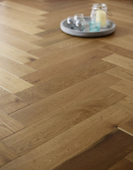 Brooks Floor Herringbone 15x120mm Smoked UV Oiled MultiPly 15mm Engineered Wood Flooring