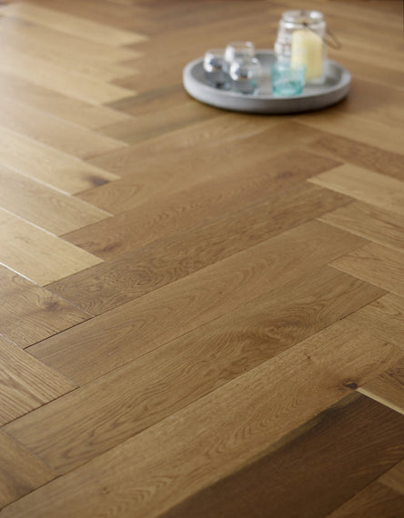 Brooks Floor Herringbone 15x120mm Smoked UV Oiled MultiPly 15mm Engineered Wood Flooring
