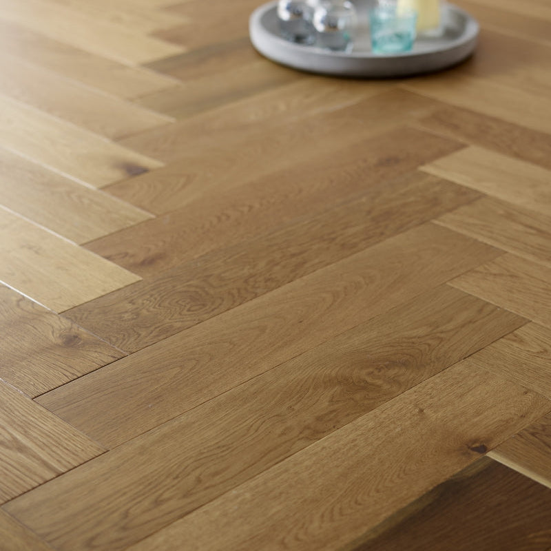 Brooks Floor Herringbone 15x120mm Smoked UV Oiled MultiPly 15mm Engineered Wood Flooring