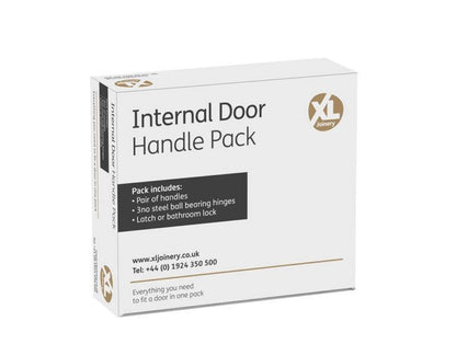 Danube Fire Door Handle Pack Chrome/Satin Chrome with 75mm Latch