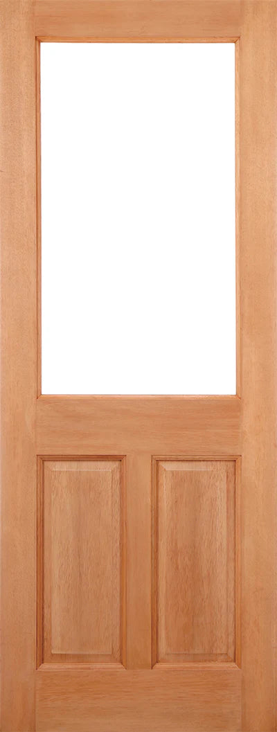 External Hardwood 2XG 2 Panel Doweled Unglazed Door