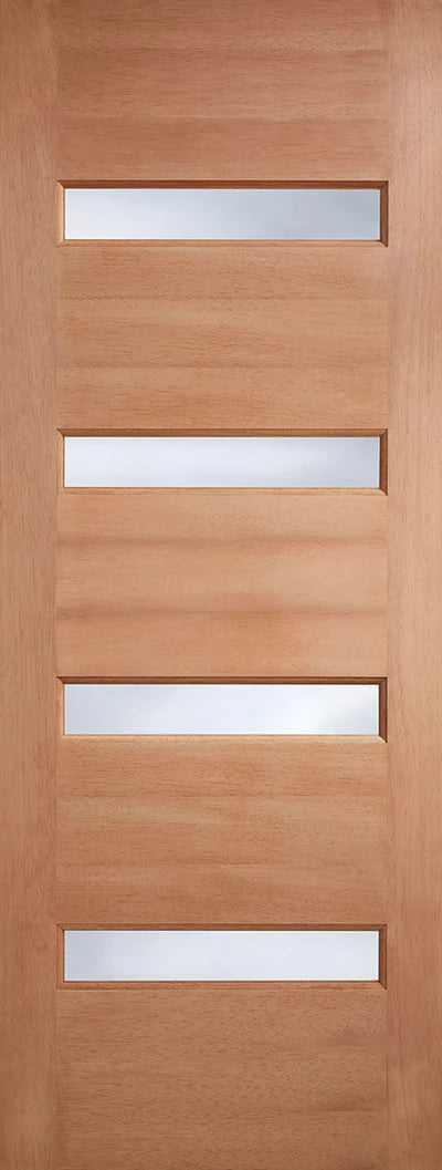 External Hardwood Balham Frosted Glazed Door