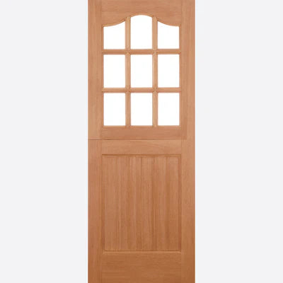 External Hardwood Stable 9L M&T Clear Glazed Door