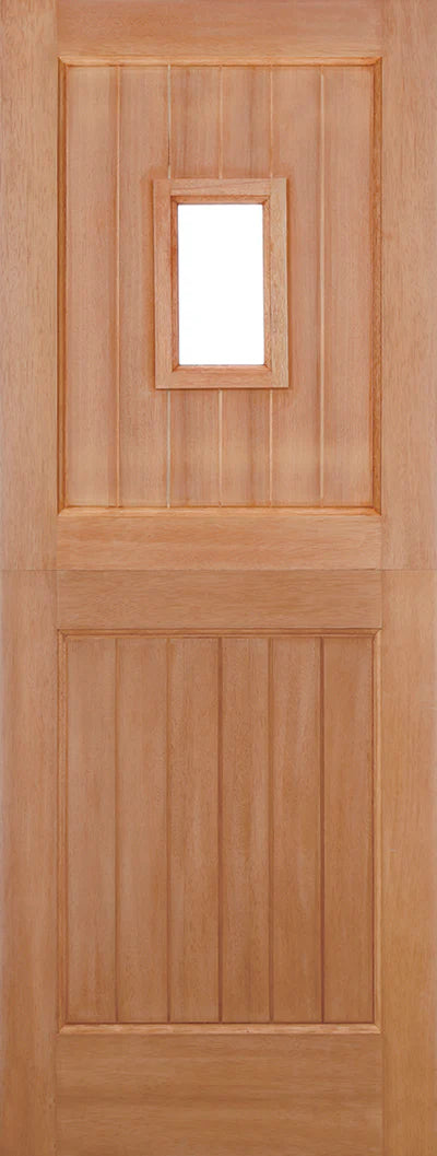 External Hardwood Stable Straight Top 1L Unglazed M&T Door