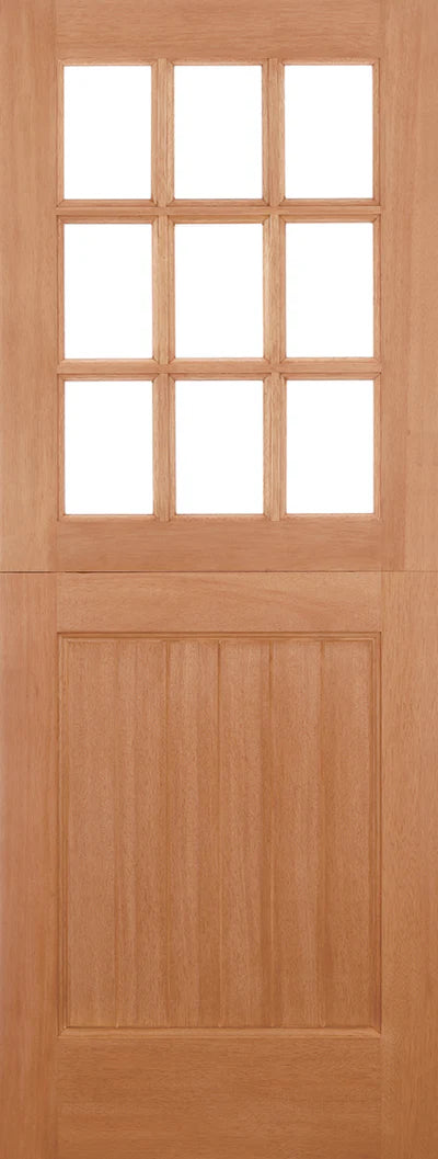 External Hardwood Stable 9L Straight Top M&T Unglazed Door
