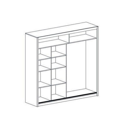 Liberty Havana ID-12 Sliding Door Wardrobe 203cm in White Matt