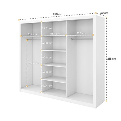 Liberty Idea 20 - 3 Sliding Door Wardrobe 250cm