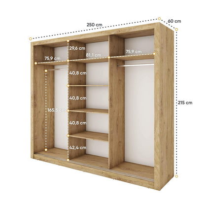 Liberty Idea 20 - 3 Sliding Door Wardrobe 250cm