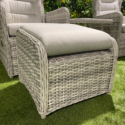 Liberty Willow 5 Piece Luxury Rattan and Aluminium Reclining Lounge Garden Set