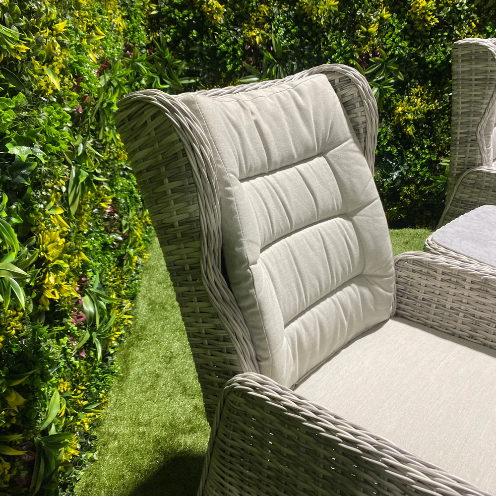 Liberty Willow 5 Piece Luxury Rattan and Aluminium Reclining Lounge Garden Set