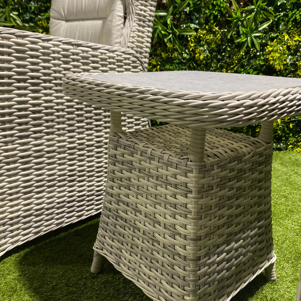 Liberty Willow 5 Piece Luxury Rattan and Aluminium Reclining Lounge Garden Set