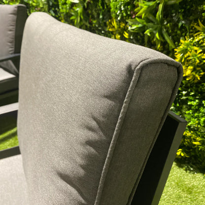 Liberty Sienna Aluminium Grey Garden Sofa Dining Set With Firepit