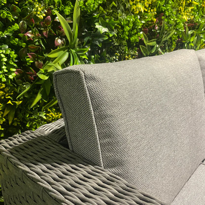 Liberty Nova Rattan Garden Corner Grey Sofa Set With Ice Bucket Coffee Table Feature