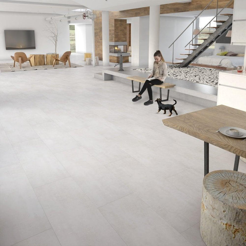 FAUS Industry Tile 8mm Blanco Tile Laminate Floor