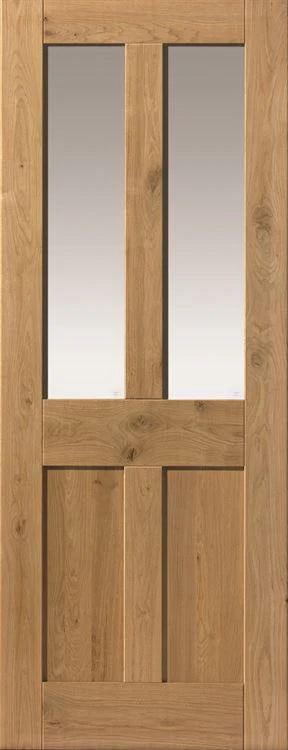 Internal Oak Rustic Oak 4P Glazed Door