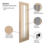 Liberty Internal Oak Darwen Glazed 3L Door Clear Glass