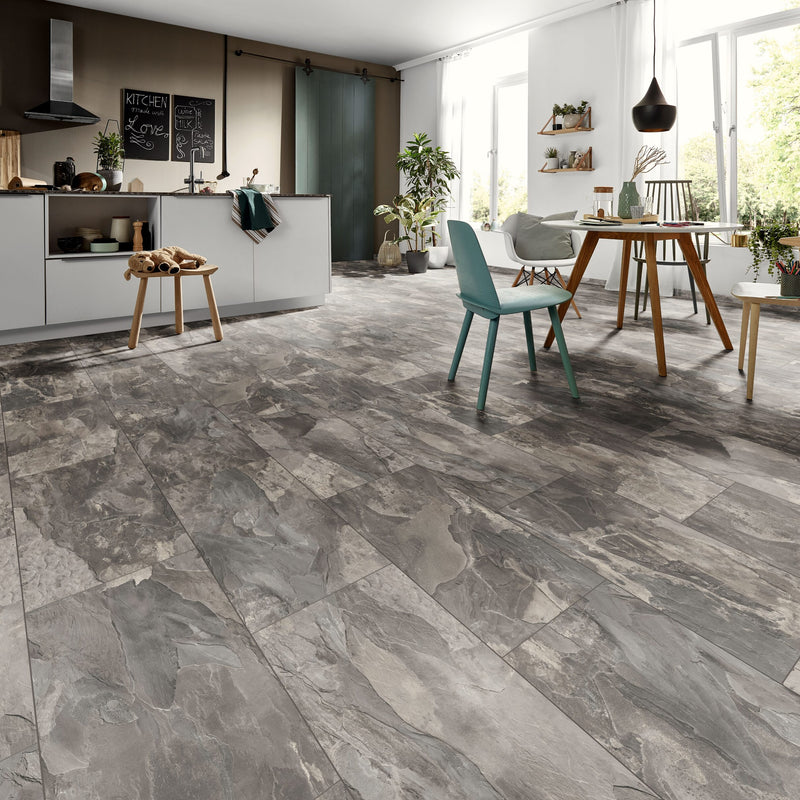 Liberty Organic Classic Silverado Slate Tile 8mm Laminate Flooring Water Resistant