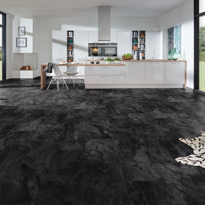 Liberty Organic Classic Nightfall Slate Tile 8mm Laminate Flooring Water Resistant